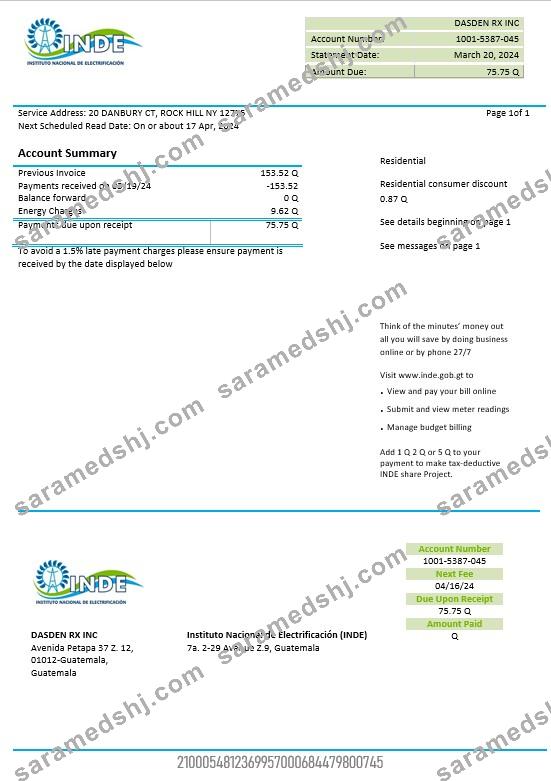 Hong Kong CLP Power Hong Kong Limited business utility bill template in Word and PDF formats